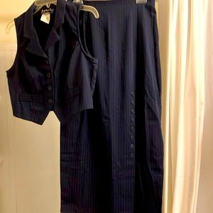 Women Skirt and Jacket Brand All That Jazz Color Navy Blue Size 11/12 Juniors